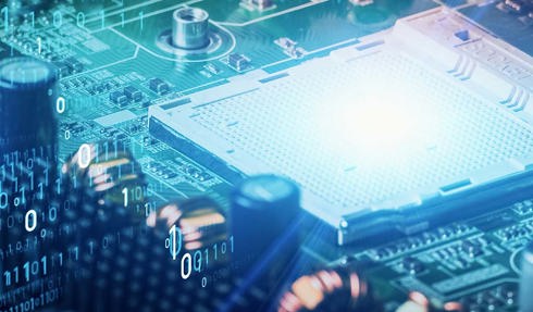 close up of embedded system hardware on a circuit board